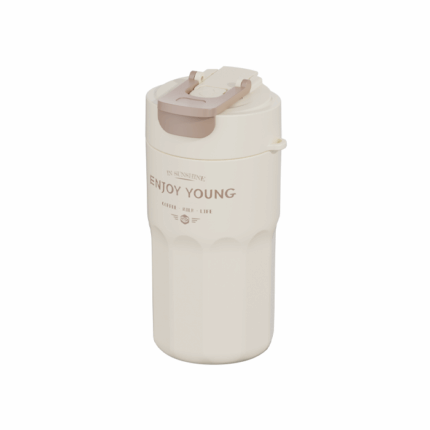 Joyoung Ceramic Vacuum Coffee Cup 490ml - Tan